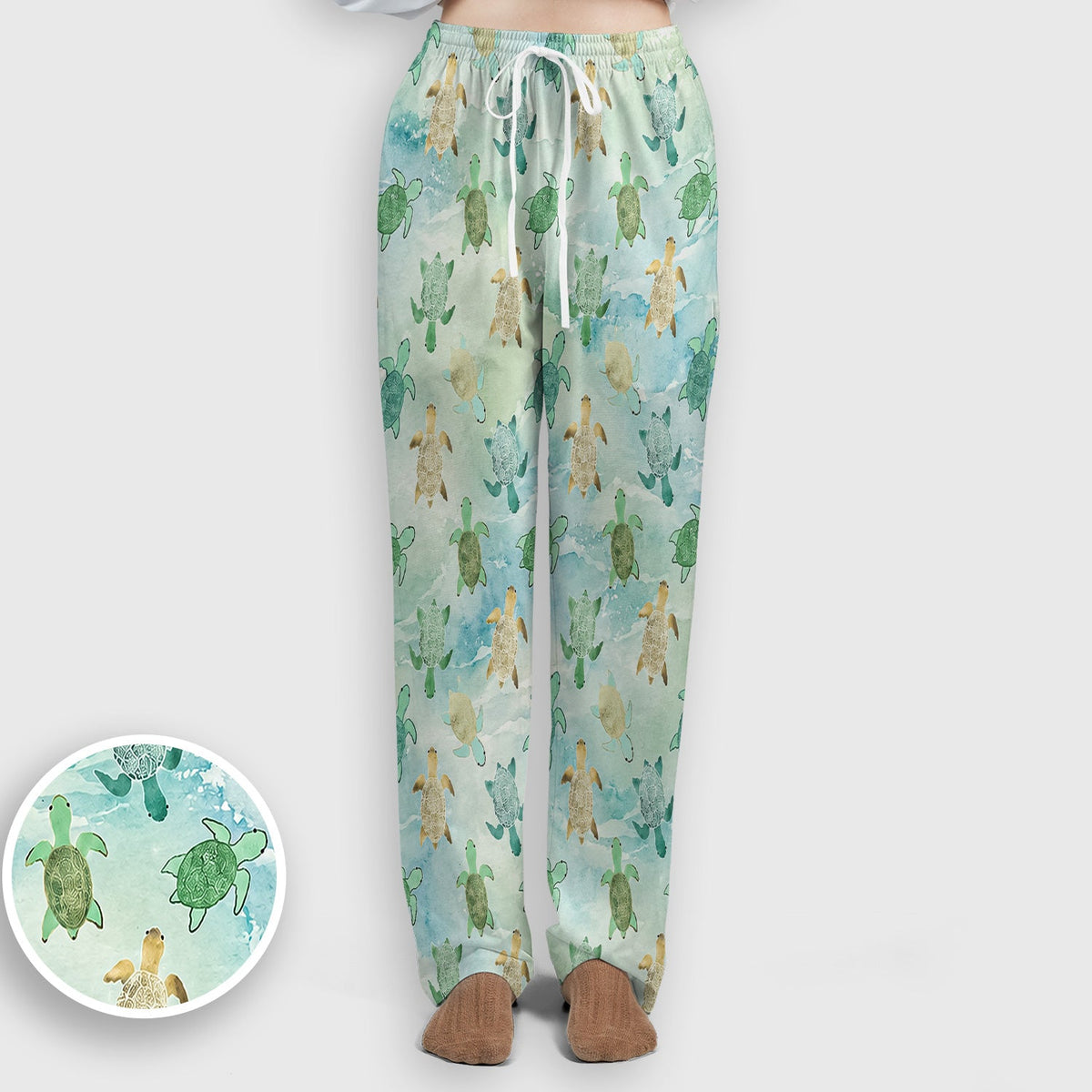 Watercolor Sea Turtle Nurse Scrub Set
