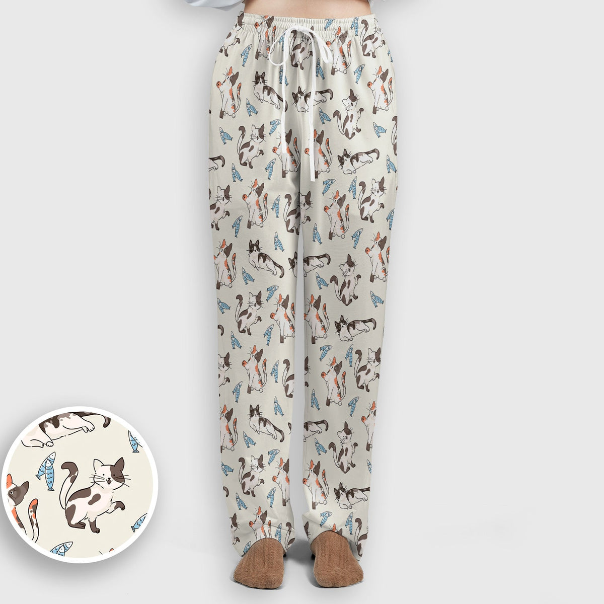 Playful Cats Fish Nurse Scrub Set
