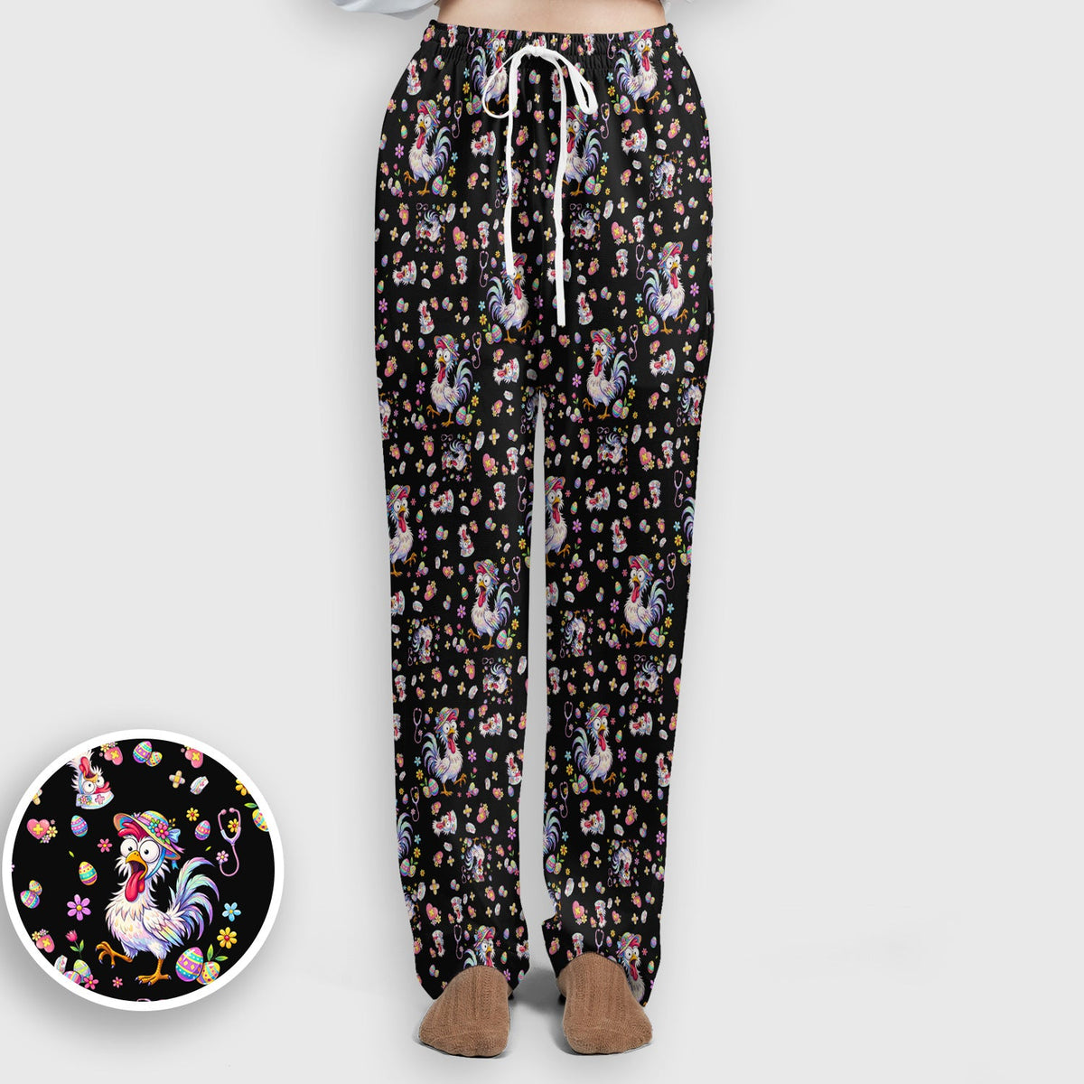 Easter Chicken Nurse Scrub Set