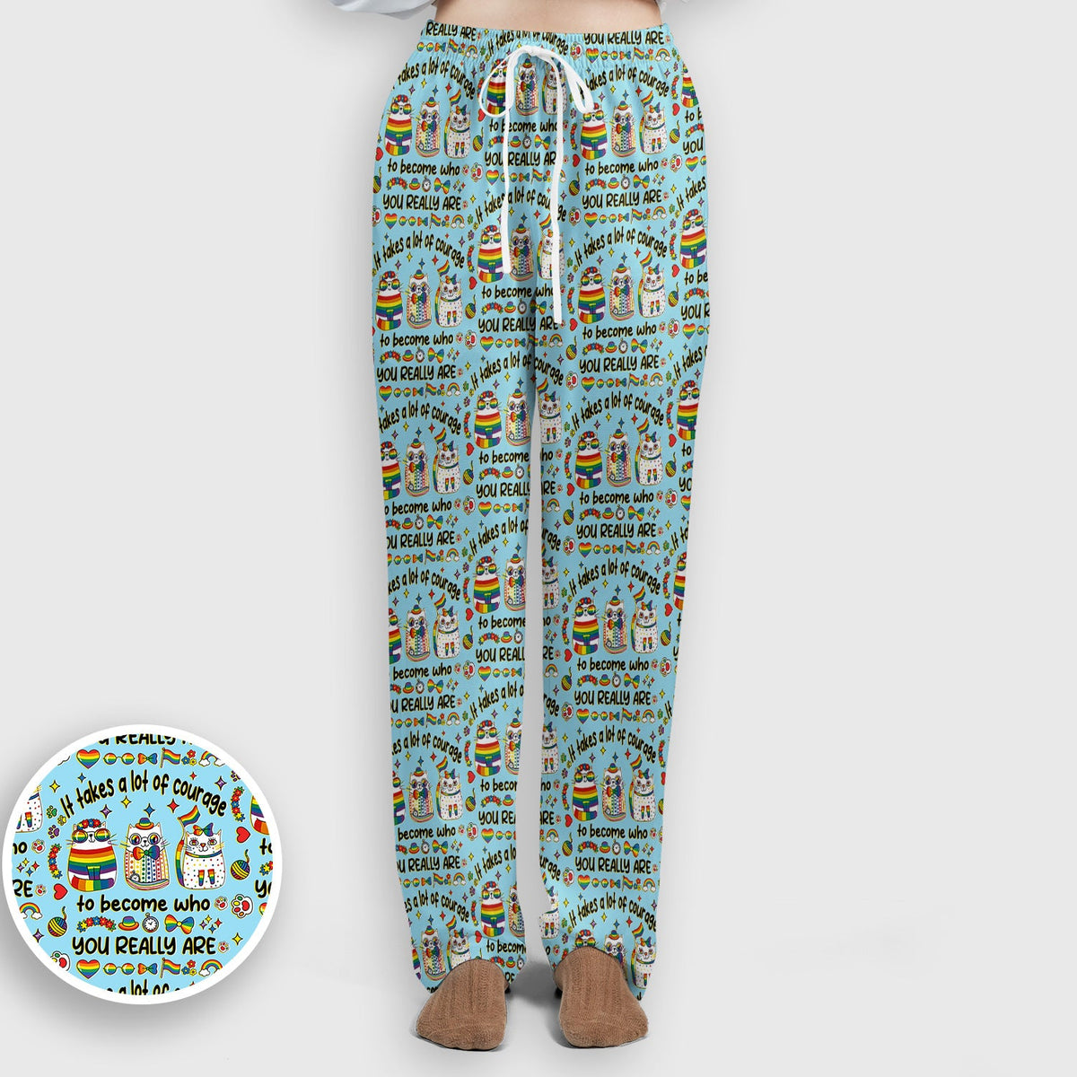 Nurse Rainbow Cat Courage Scrub Set
