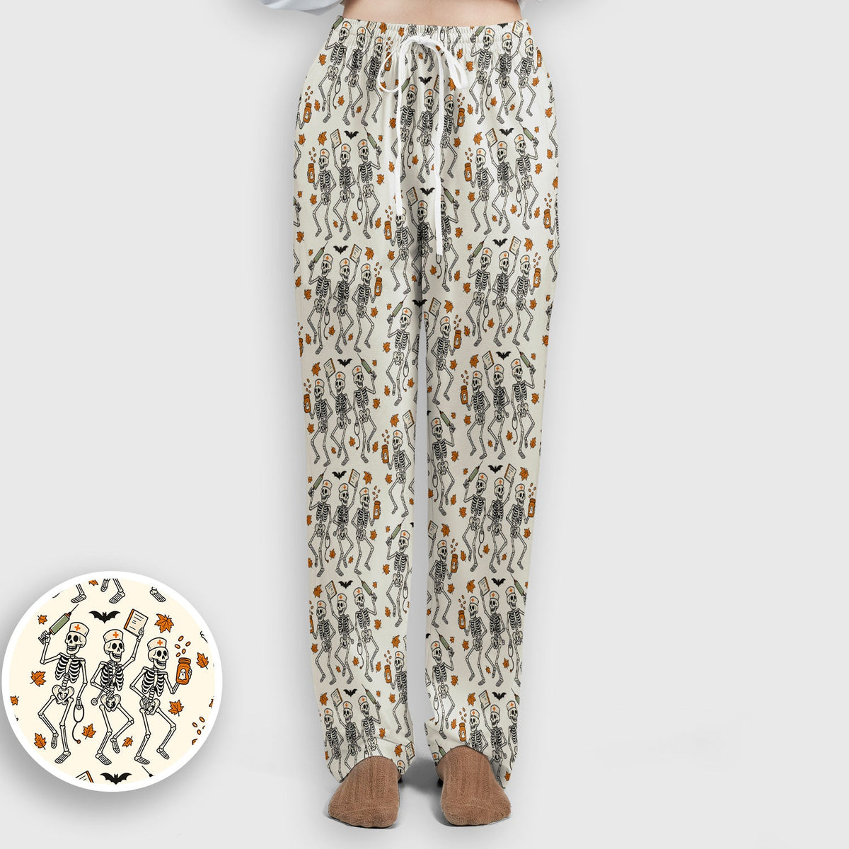 Skeleton Nurse Scrub Set - Halloween Gift