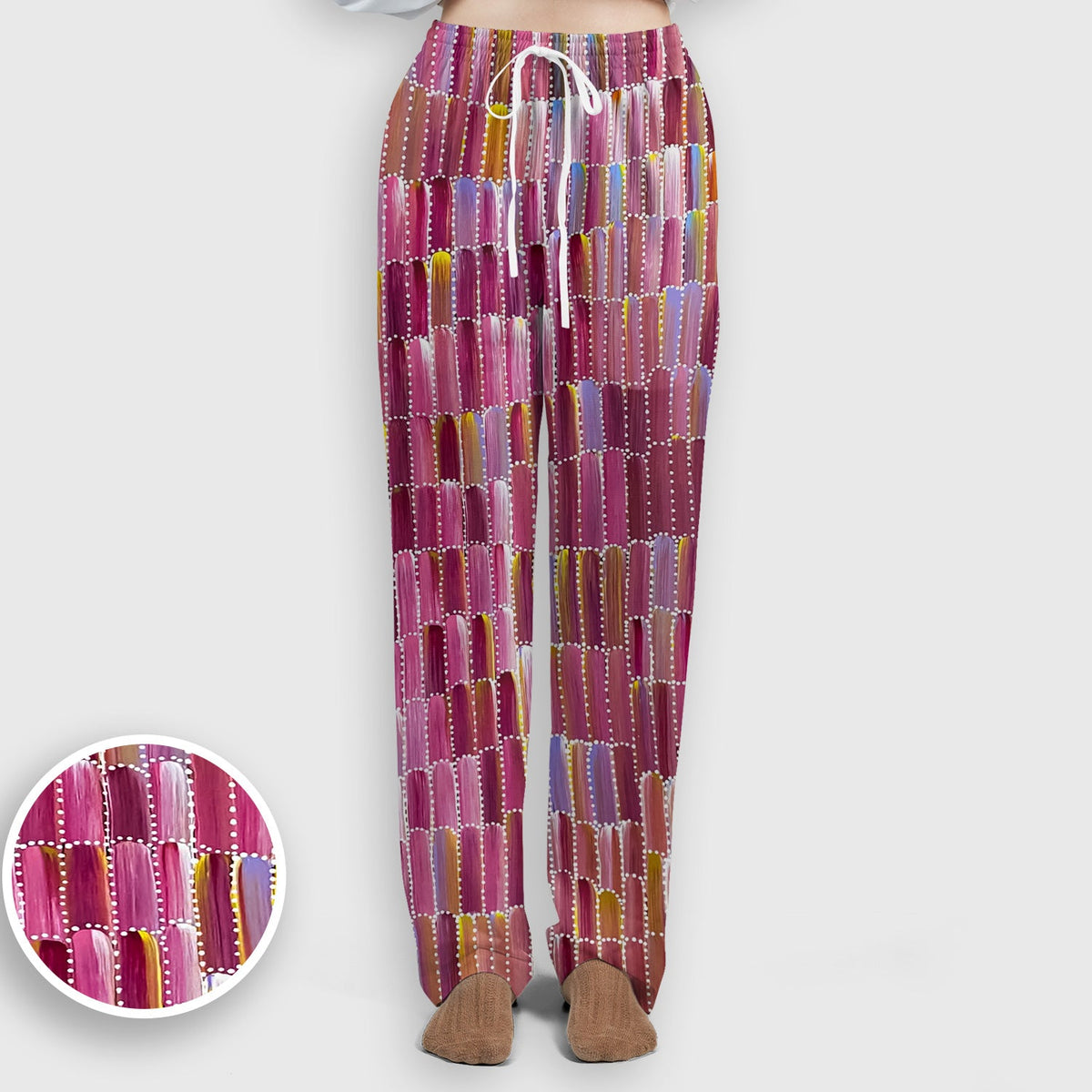 Colorful Abstract Brushstroke Dotted Nurse Scrub Set