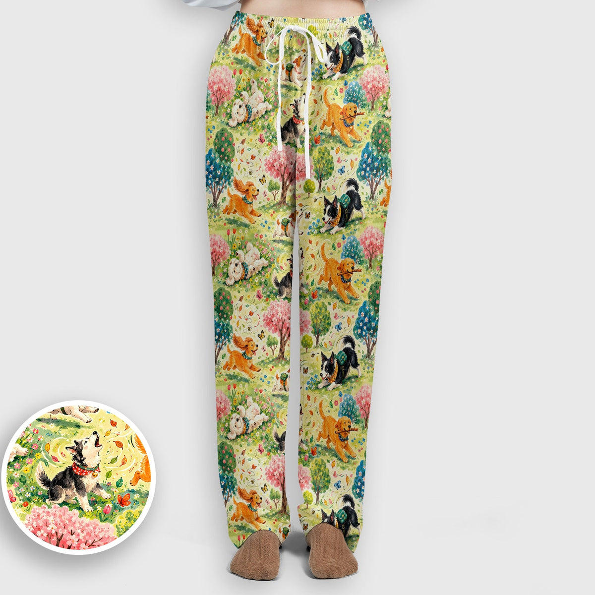 Spring Garden Dogs Nurse Scrub Set