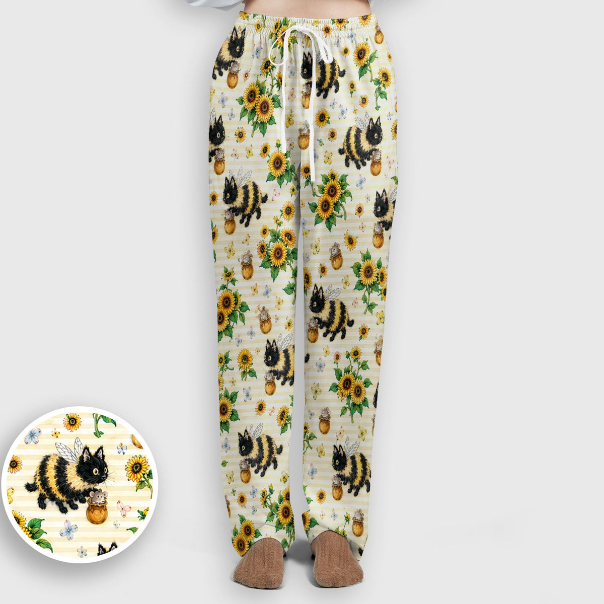 Bumblebee Cat Sunflower Nurse Scrub Set