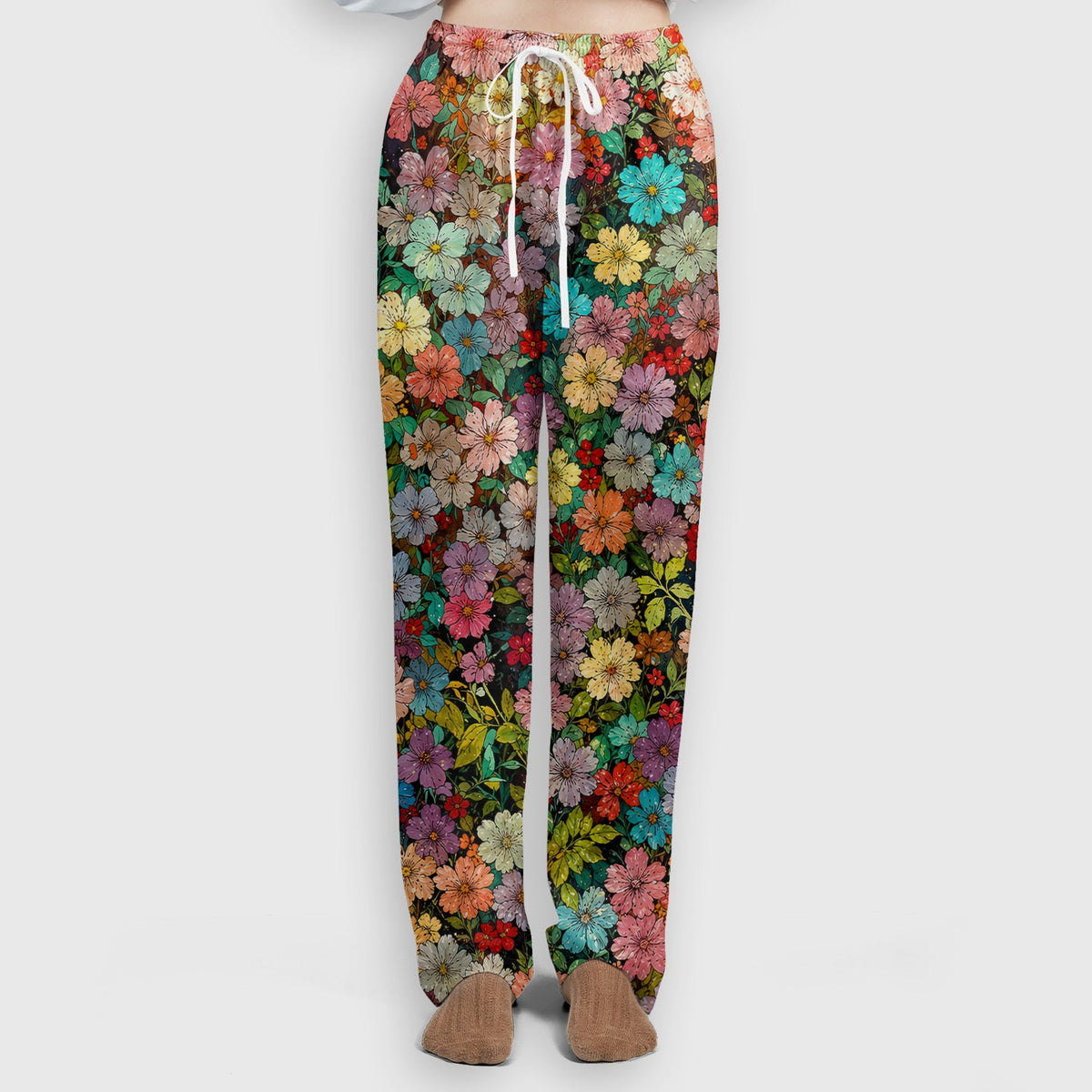 Colorful Wildflower Garden Bloom Pattern Nurse Scrub Set