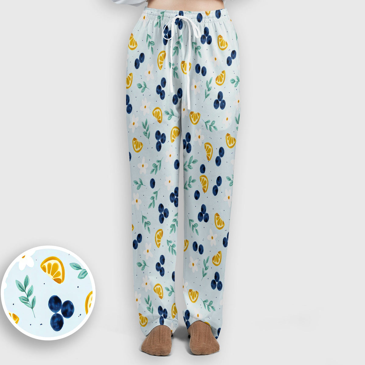 Blueberry Lemon Daisy Nurse Scrub Set