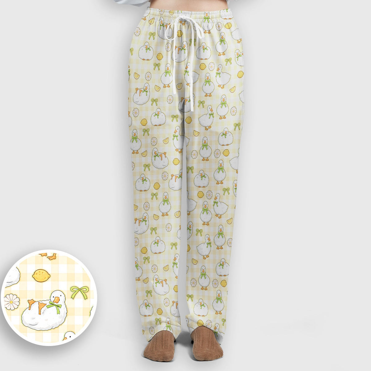 Adorable Ducks Lemon Daisy Nurse Scrub Set