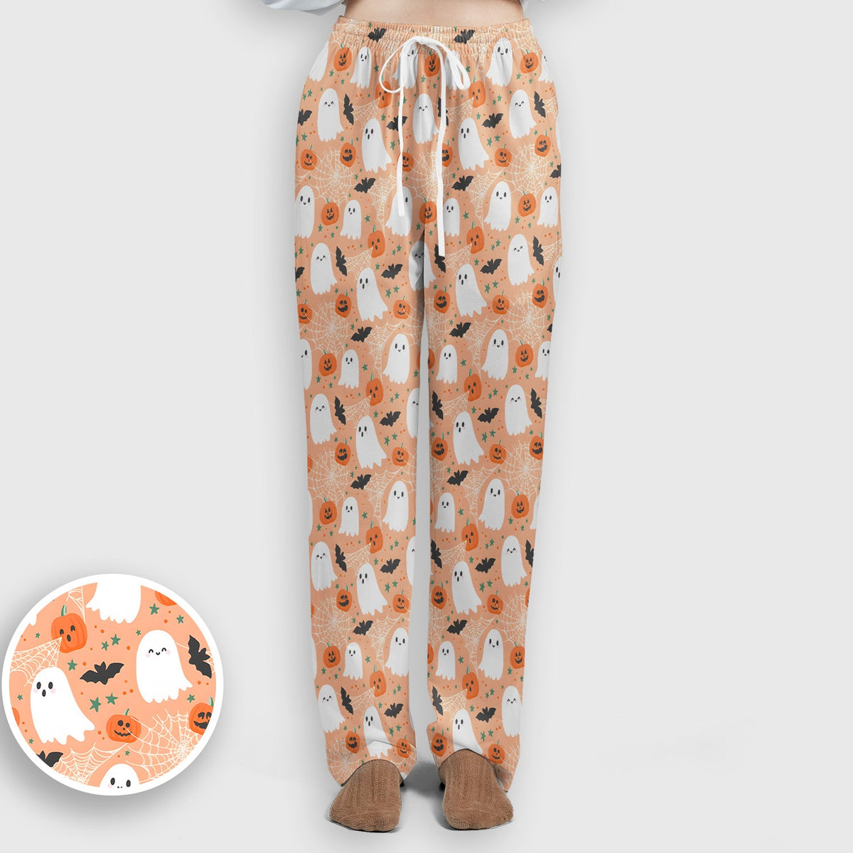 Halloween Ghost Pumpkin Nurse Scrub Set