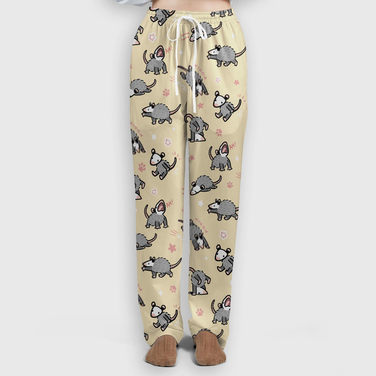 Cartoon Opossum Nurse Scrub Set
