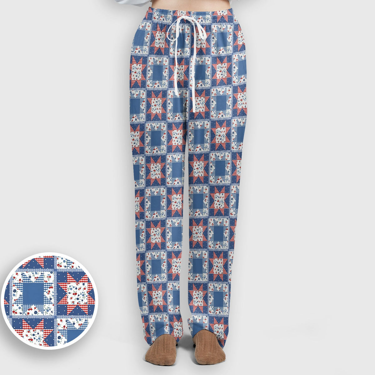 Vintage Patchwork Star Quilt Nurse Scrub Set