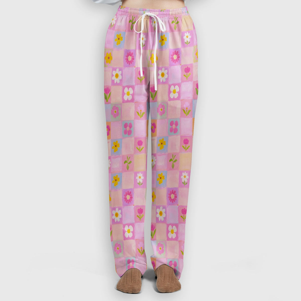 Colorful Mixed Flowers Nurse Scrub Set