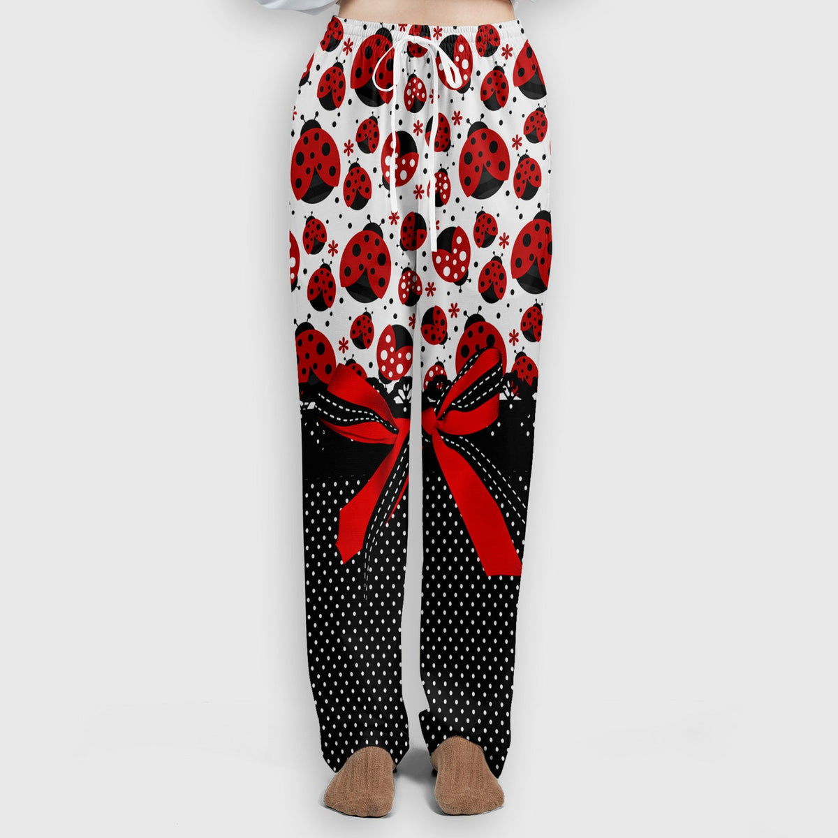 Ladybug Red Ribbon Polka Nurse Scrub Set