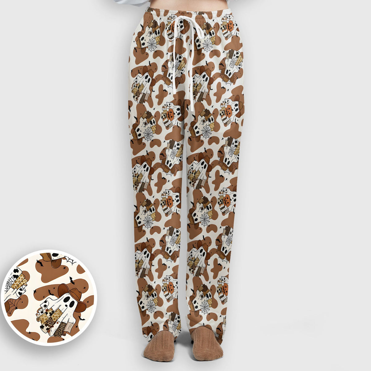 Cow Ghost Nurse Scrub Set - Halloween Gift