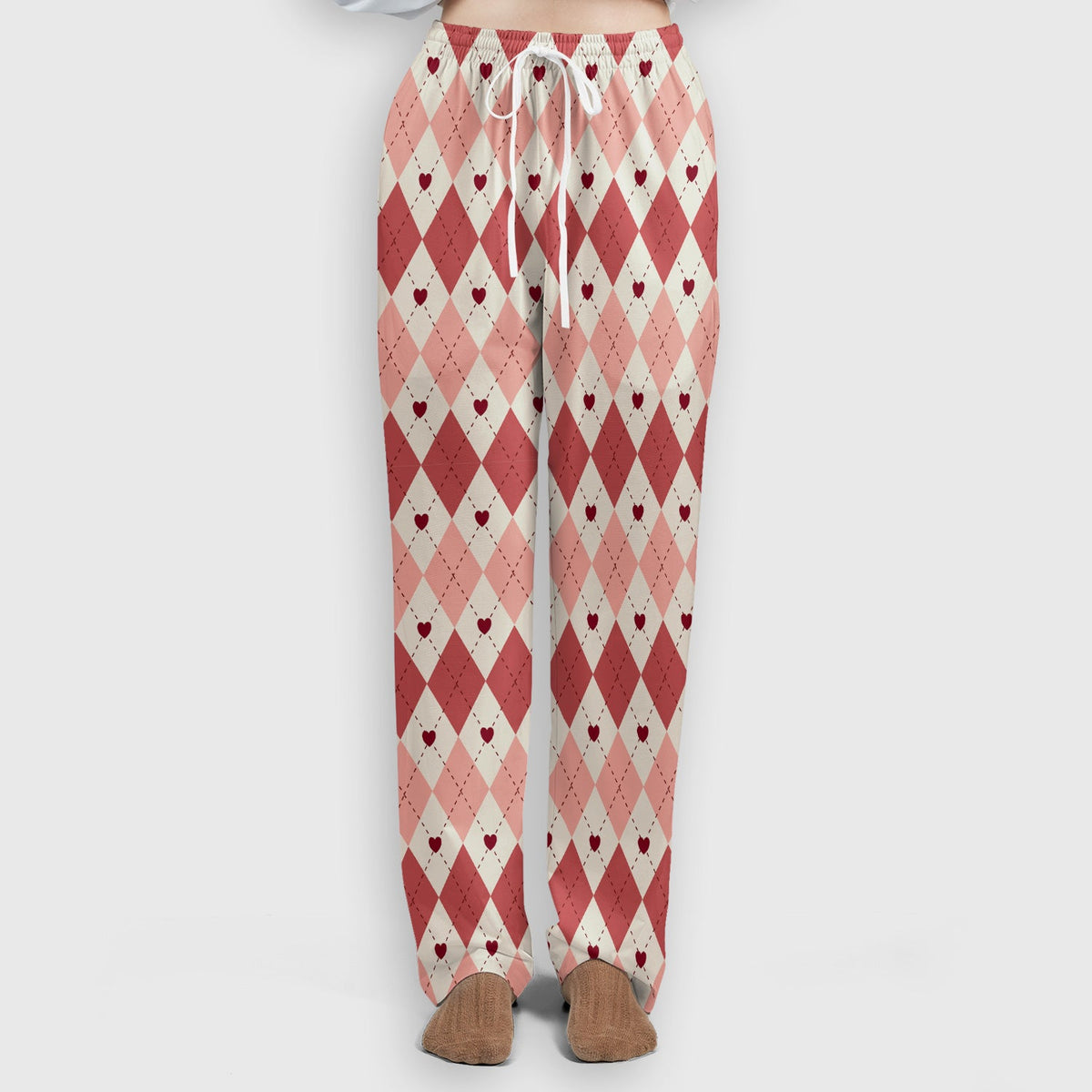 Red Argyle Plaid Nurse Scrub Set
