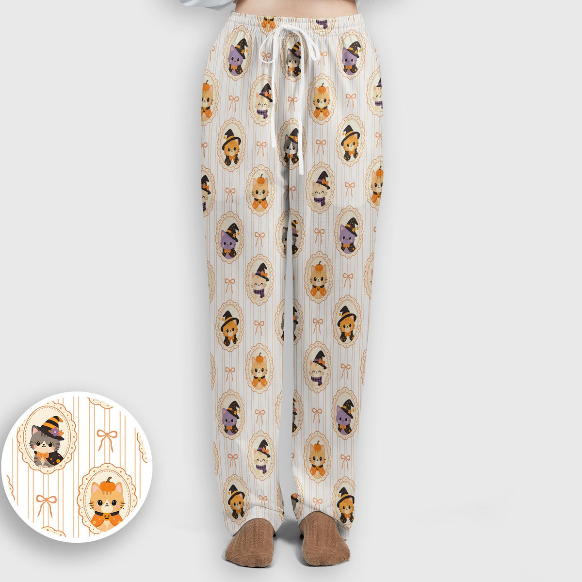 Halloween Cat Stripe Nurse Scrub Set