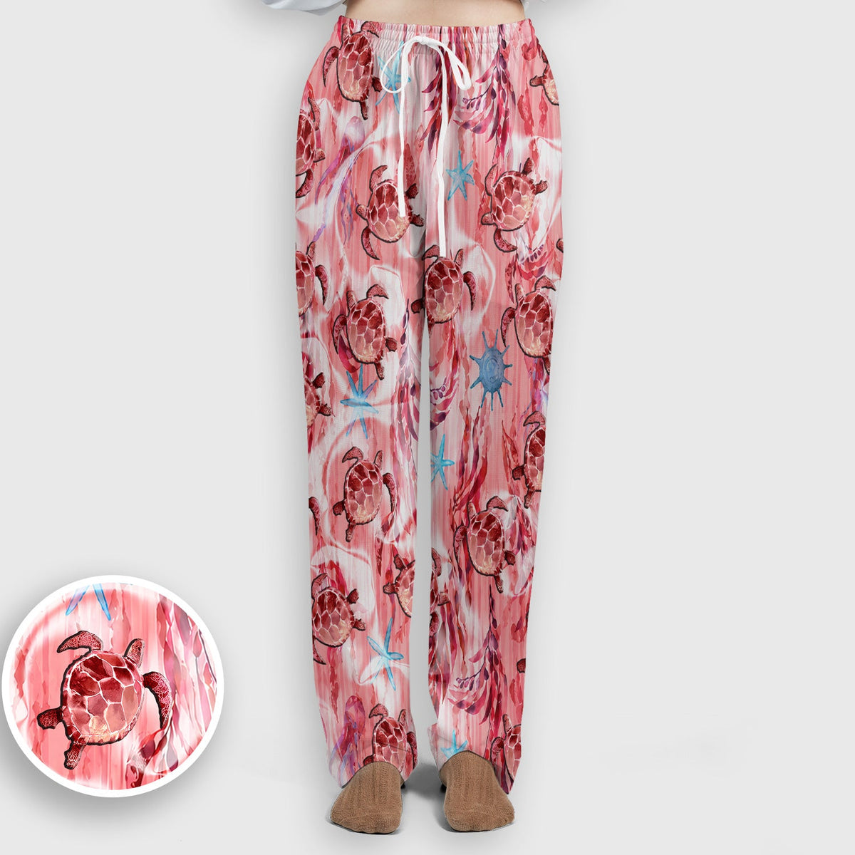 Pink Sea Turtle Ocean Nurse Scrub Set