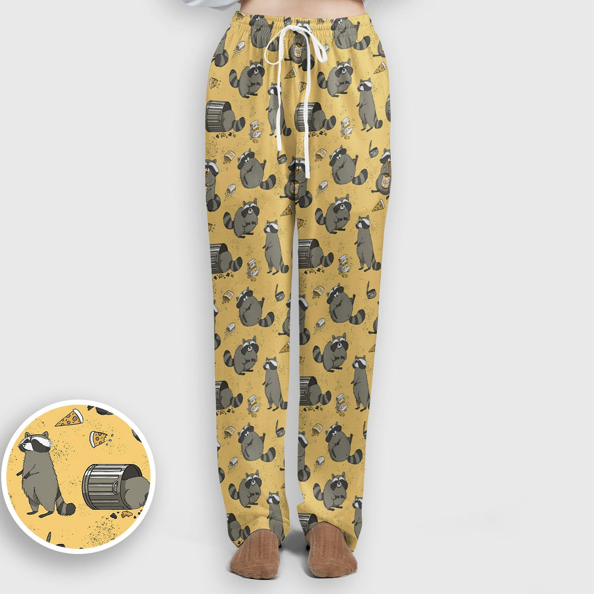 Raccoon Snack Trash Can Nurse Scrub Set