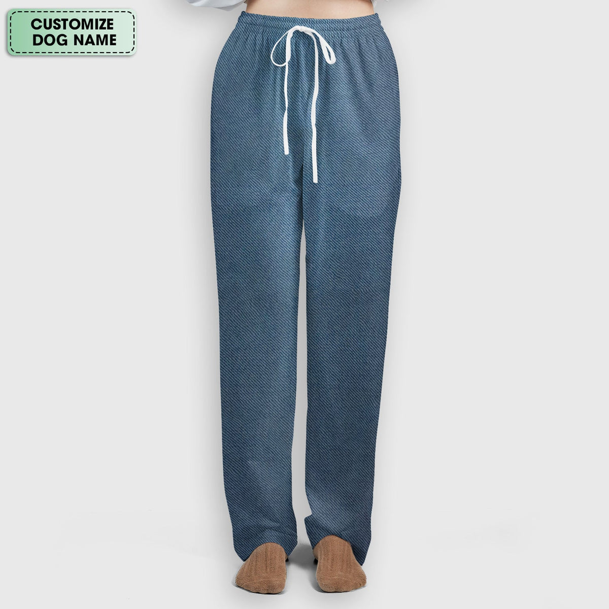 Personalized Denim Dachshund Nurse Scrub Set
