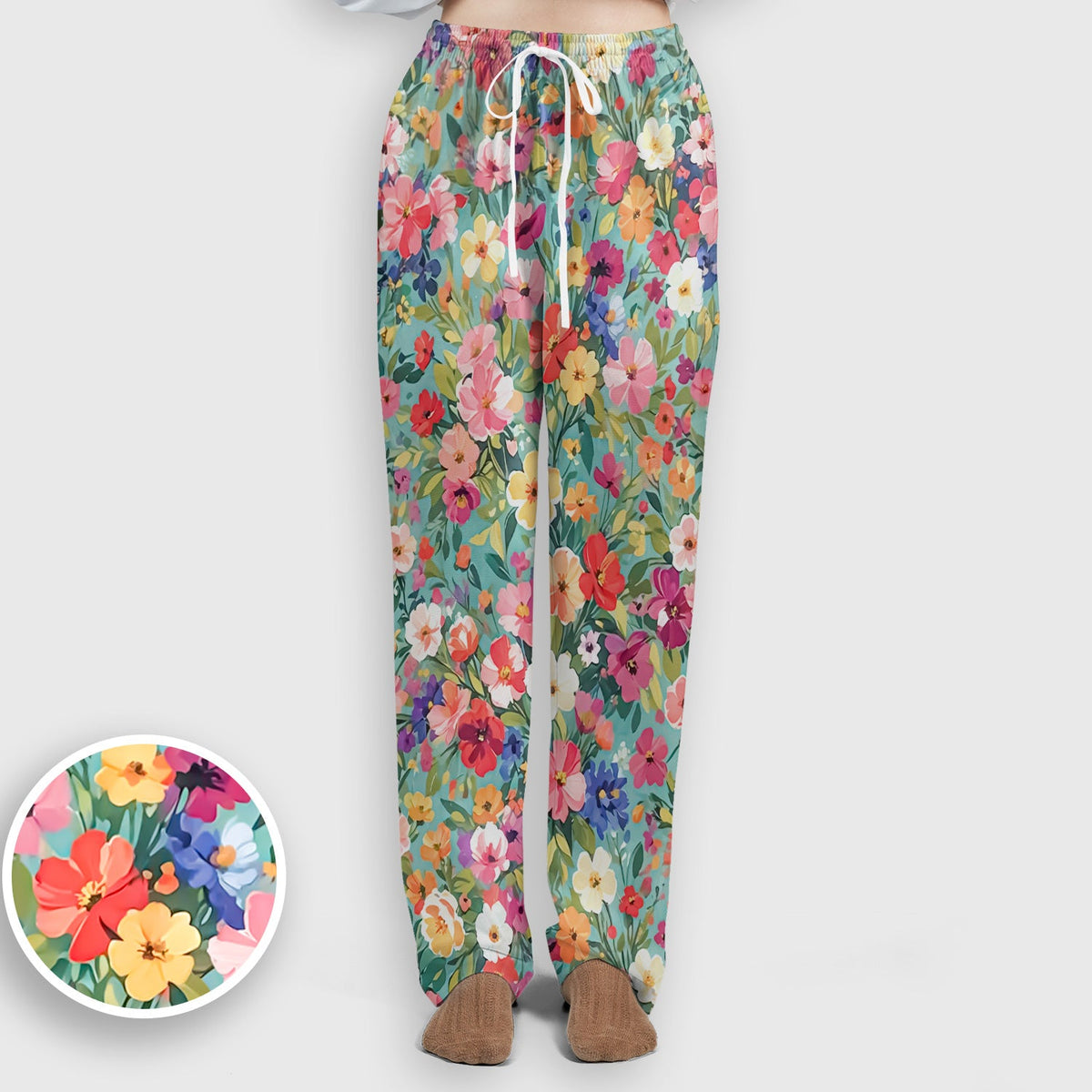 Colorful Wildflower Garden Bloom Nurse Scrub Set