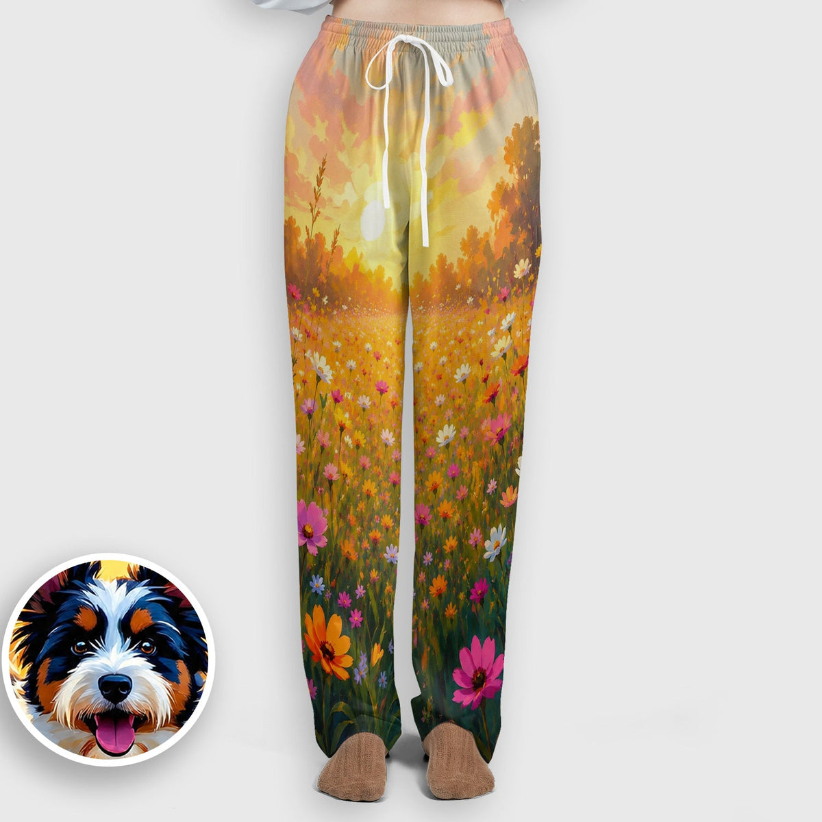 Floral Meadow Dog Nurse Scrub Set