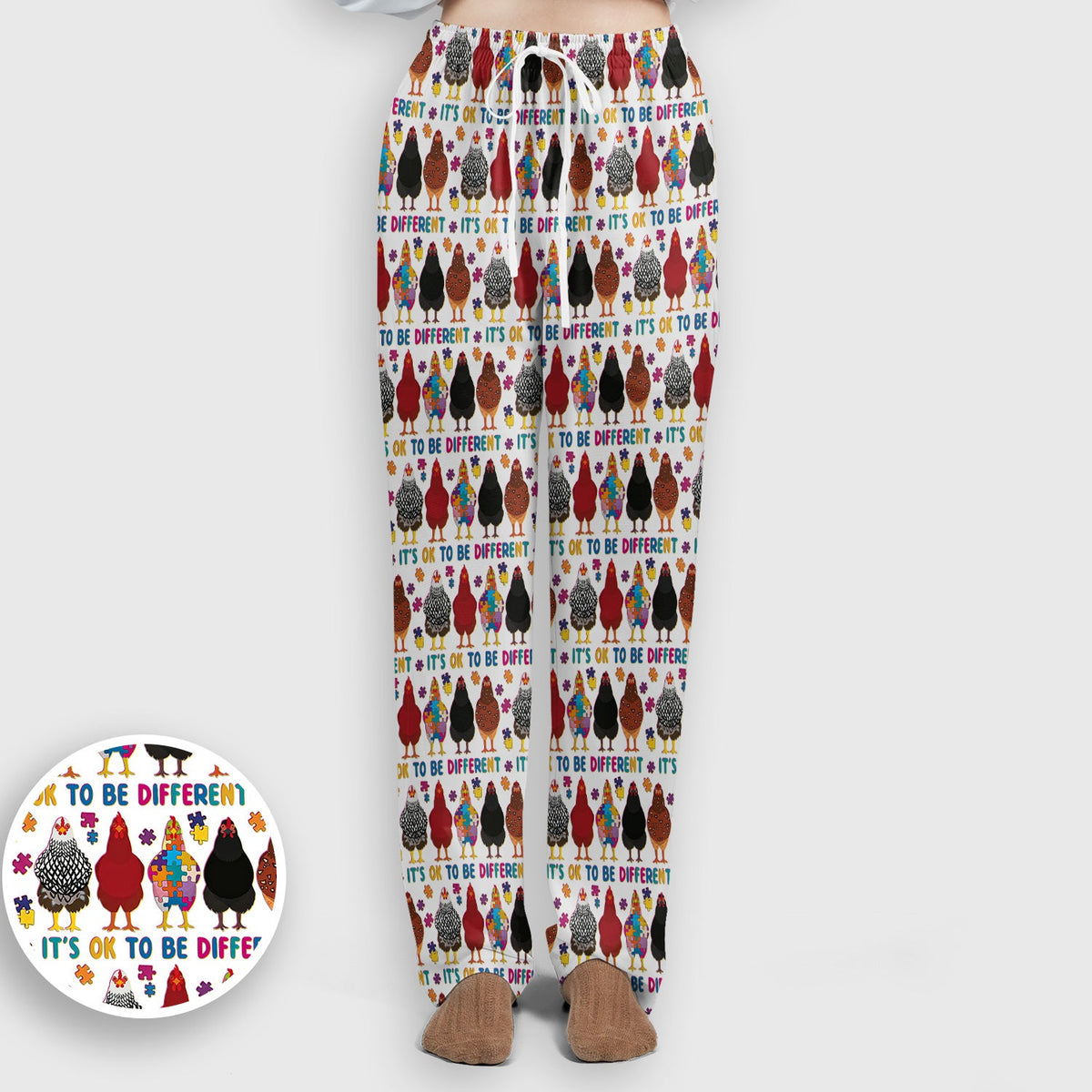 Autism Chicken It's OK To Be Different Nurse Scrub Set