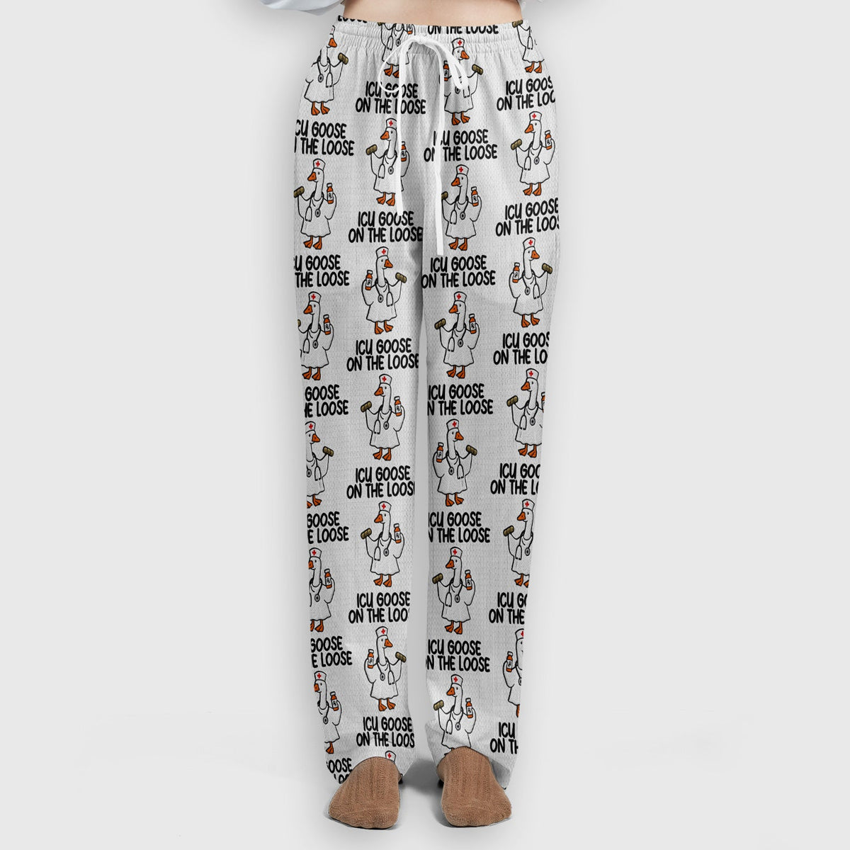 ICU Goose On The Loose Nurse Scrub Set