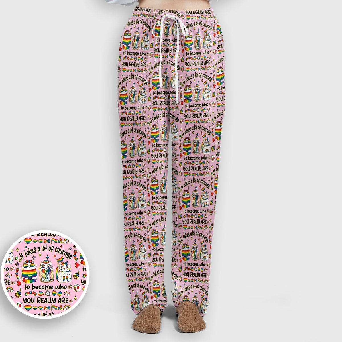 Nurse Rainbow Cat Courage Scrub Set