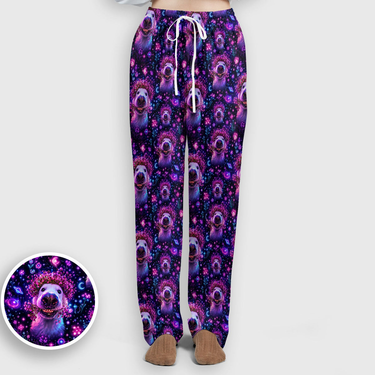 Galaxy Golden Retriever Nurse Scrub Set