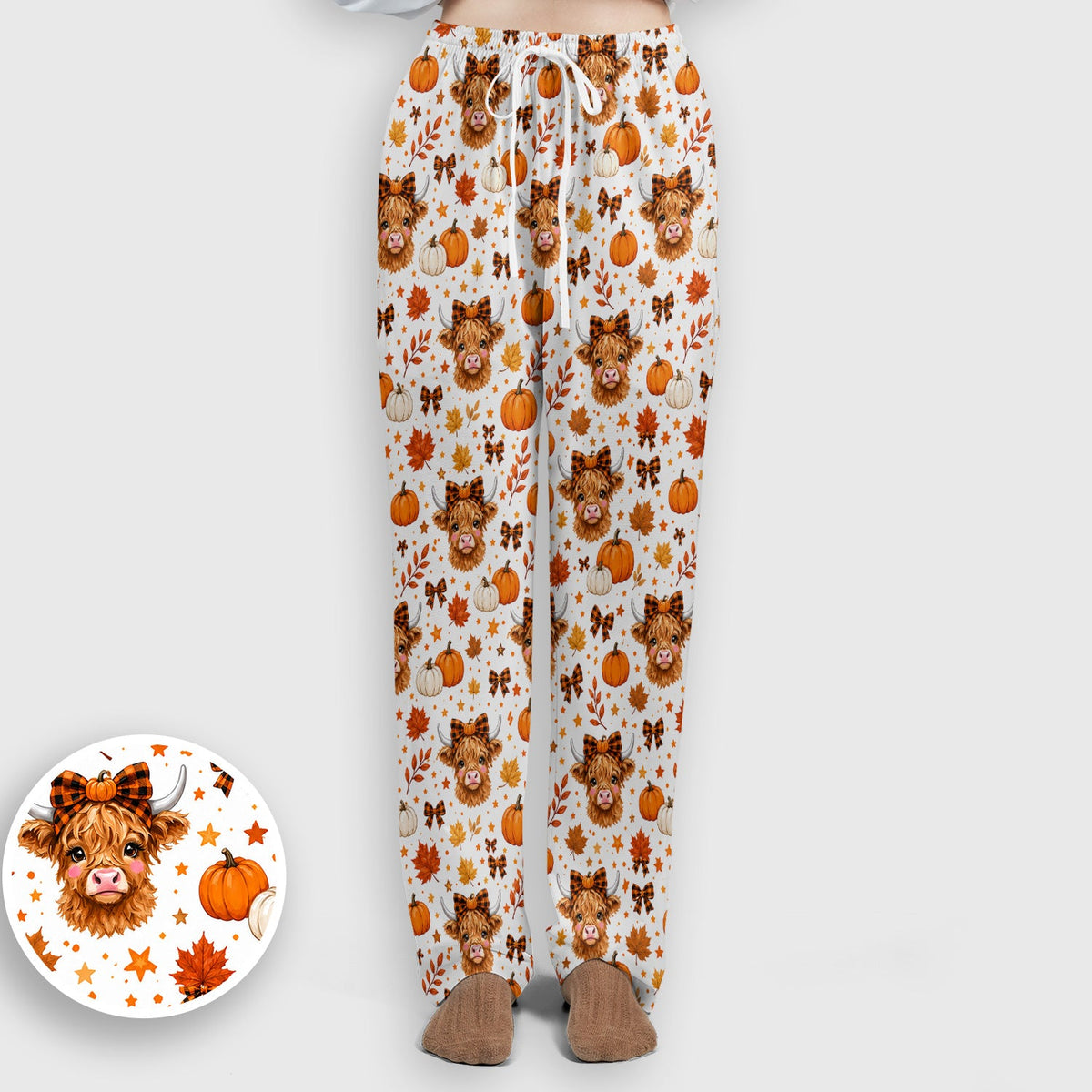 Fall Highland Cow Nurse Scrub Set