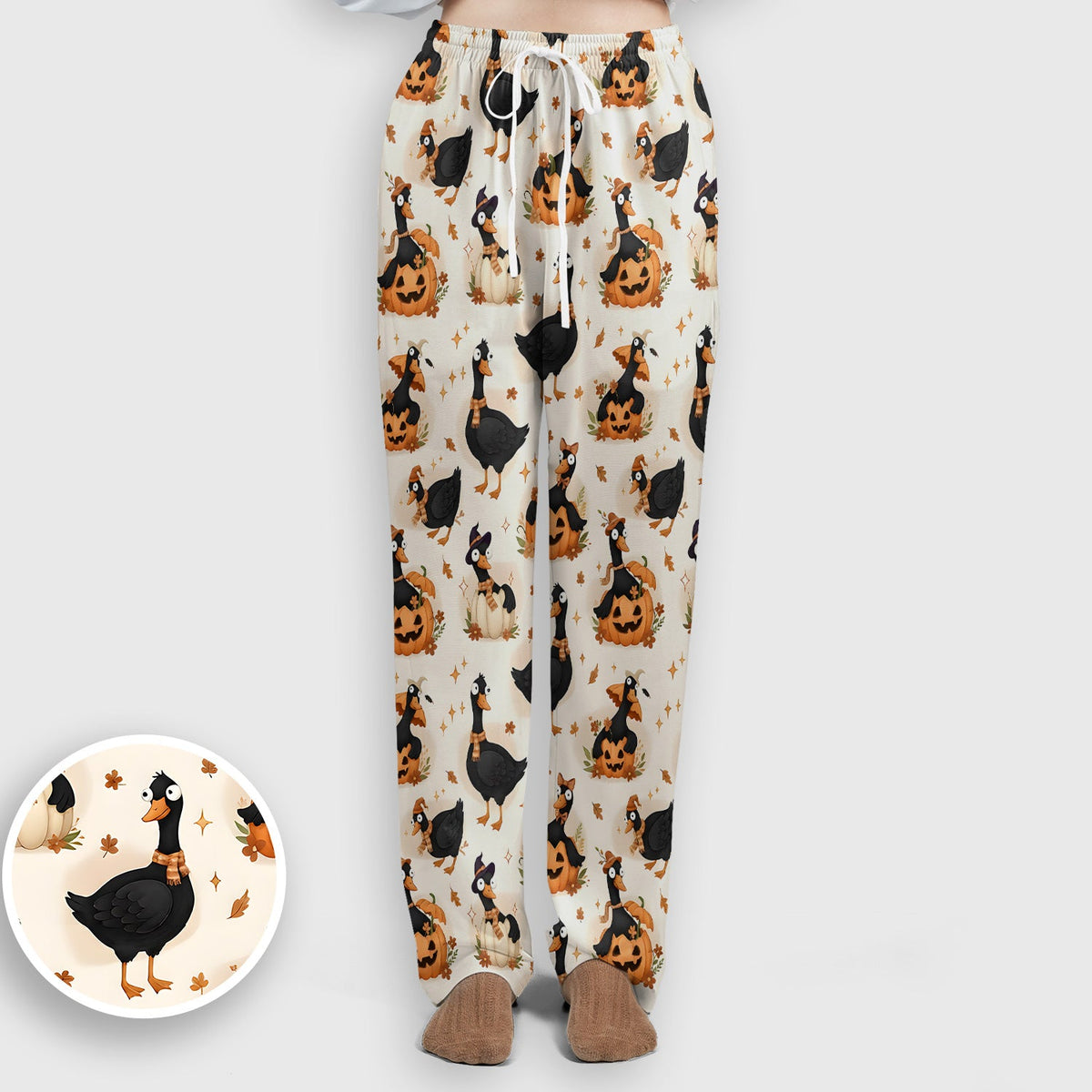 Pumpkin Black Goose Nurse Scrub Set