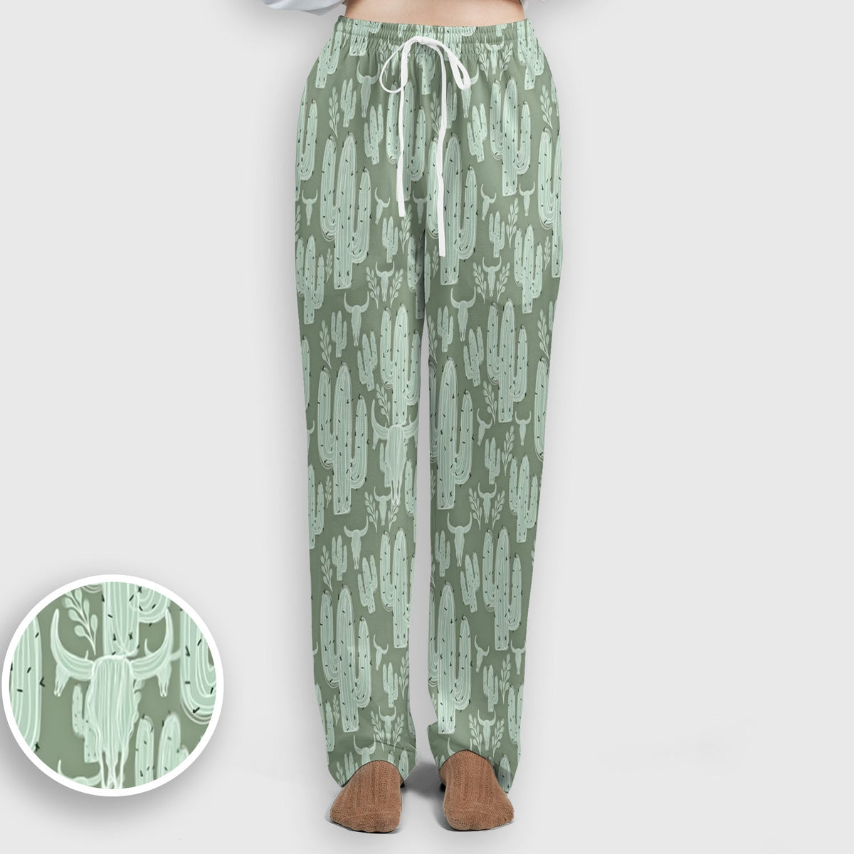 Desert Cactus Skull Nurse Scrub Set