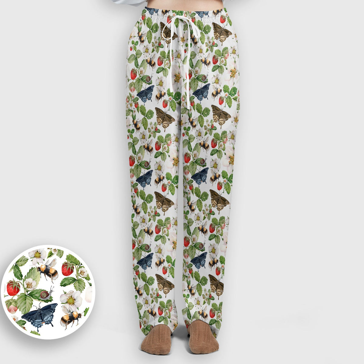 Strawberry Butterfly Garden Nurse Scrub Set