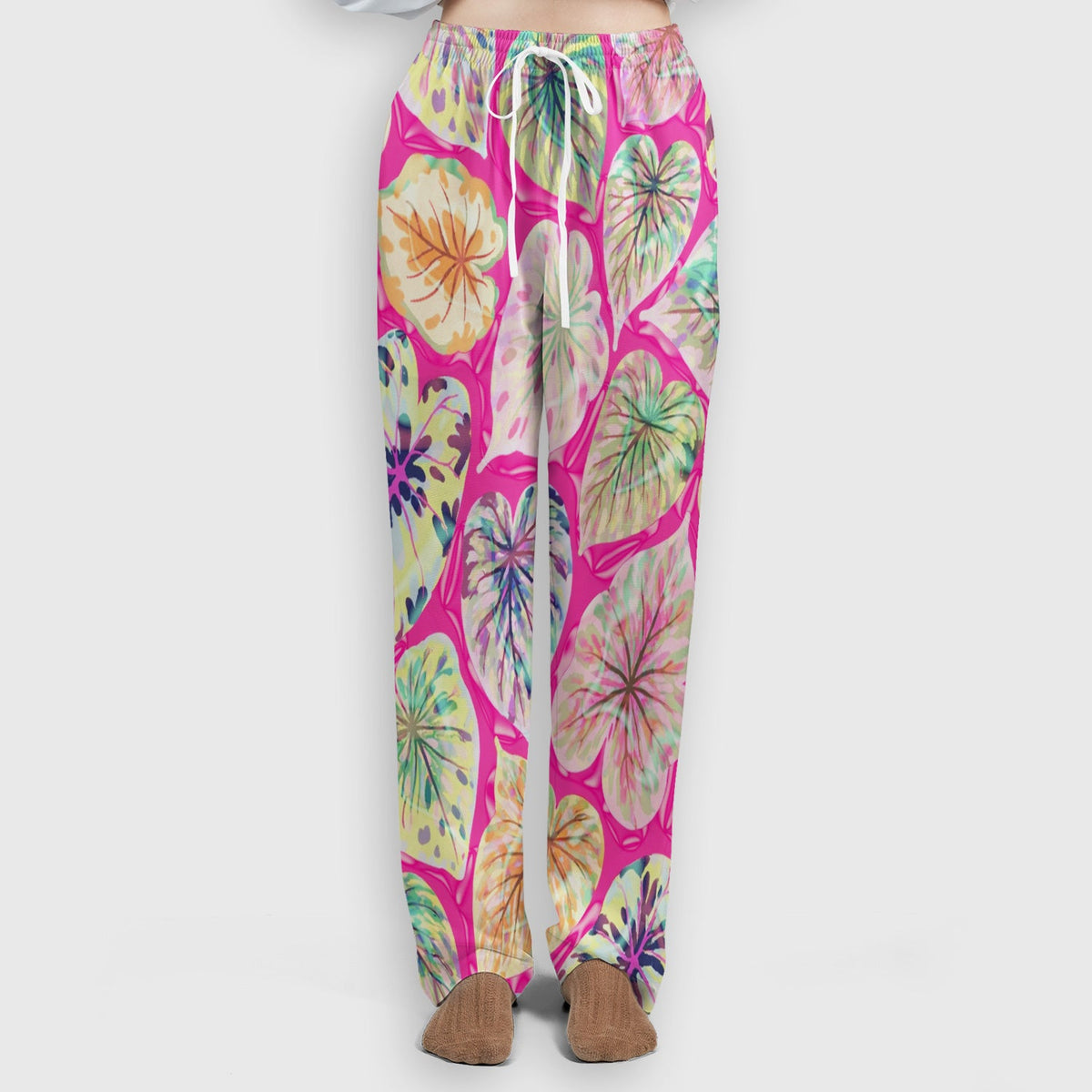 Tropical Colorful Leaf Nurse Scrub Set
