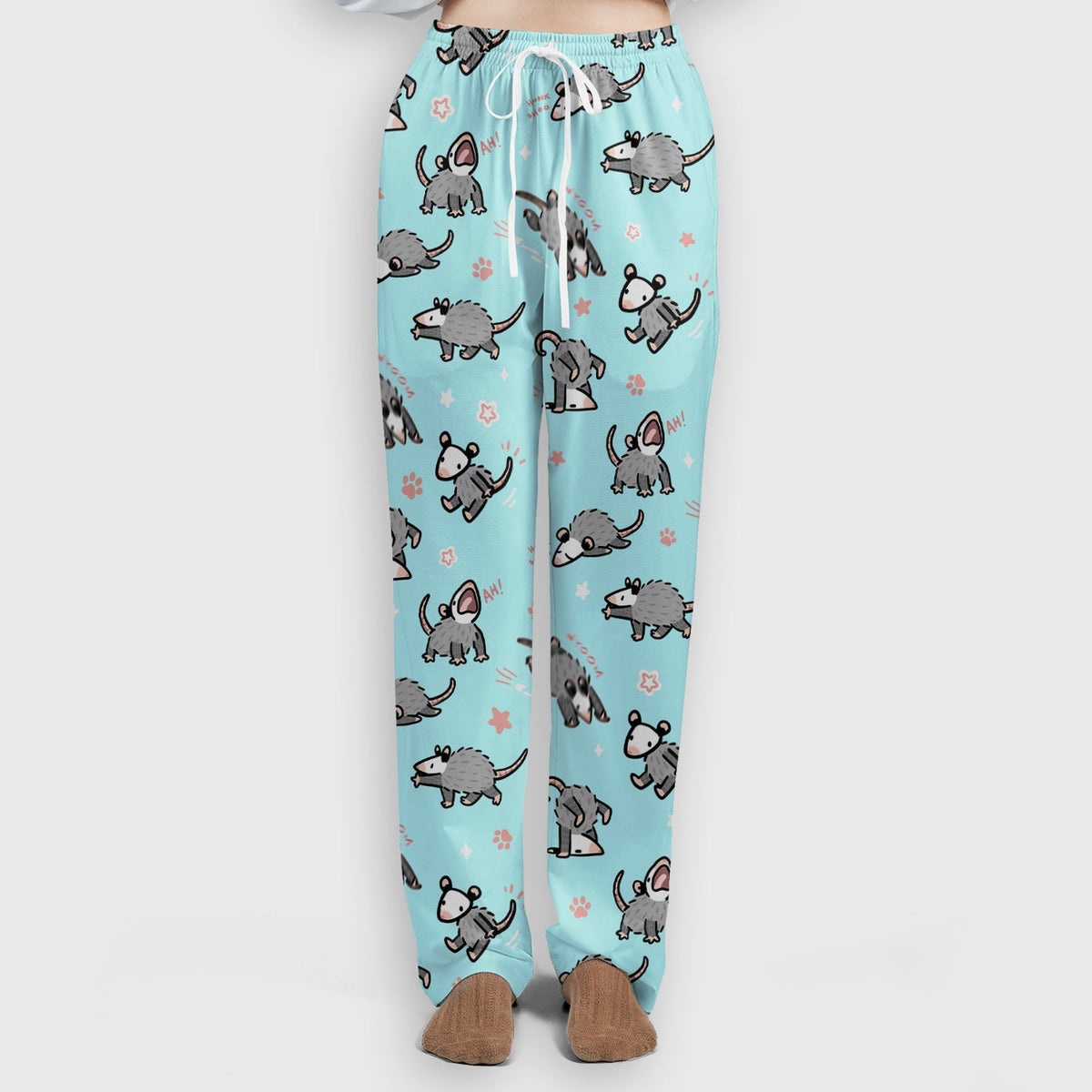 Cartoon Opossum Nurse Scrub Set
