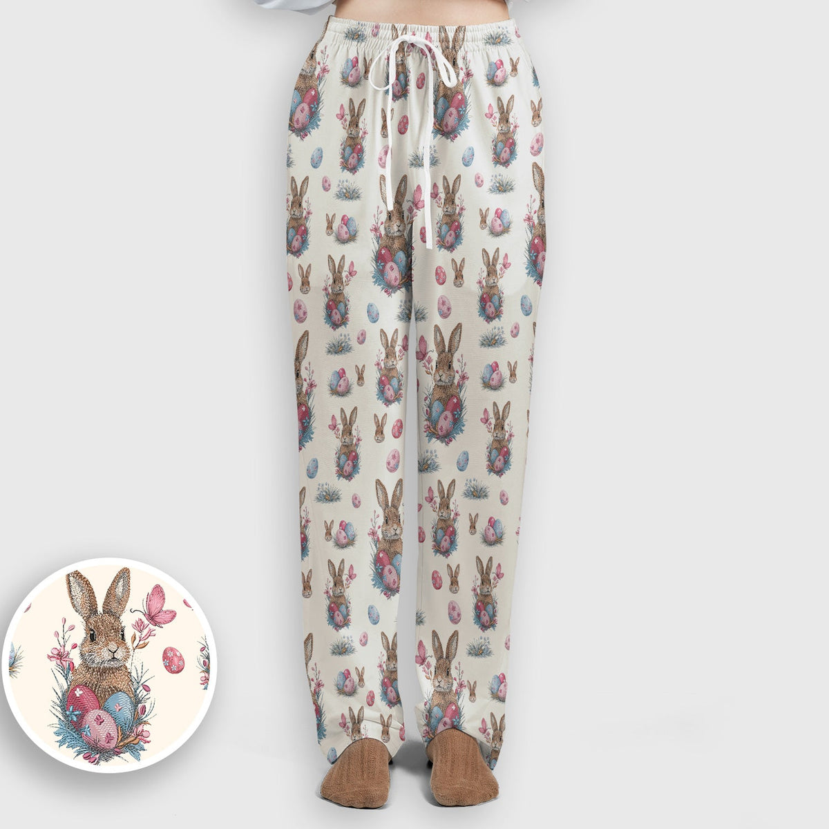 Pastel Easter Bunny Nest Nurse Scrub Set