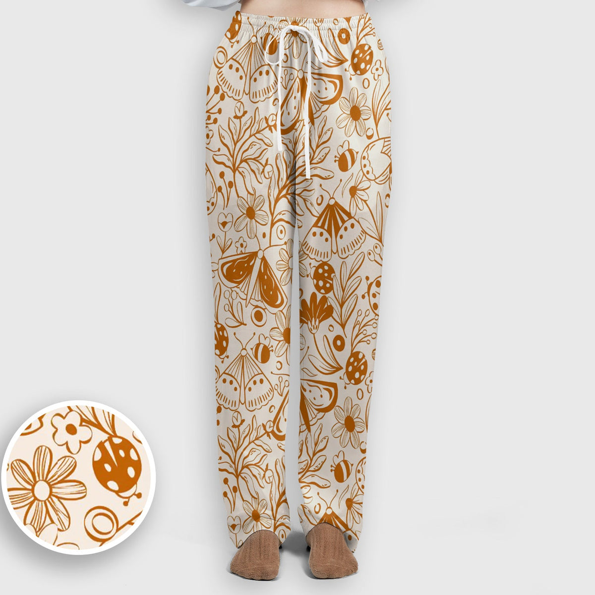 Butterfly Ladybug Floral Garden Nurse Scrub Set