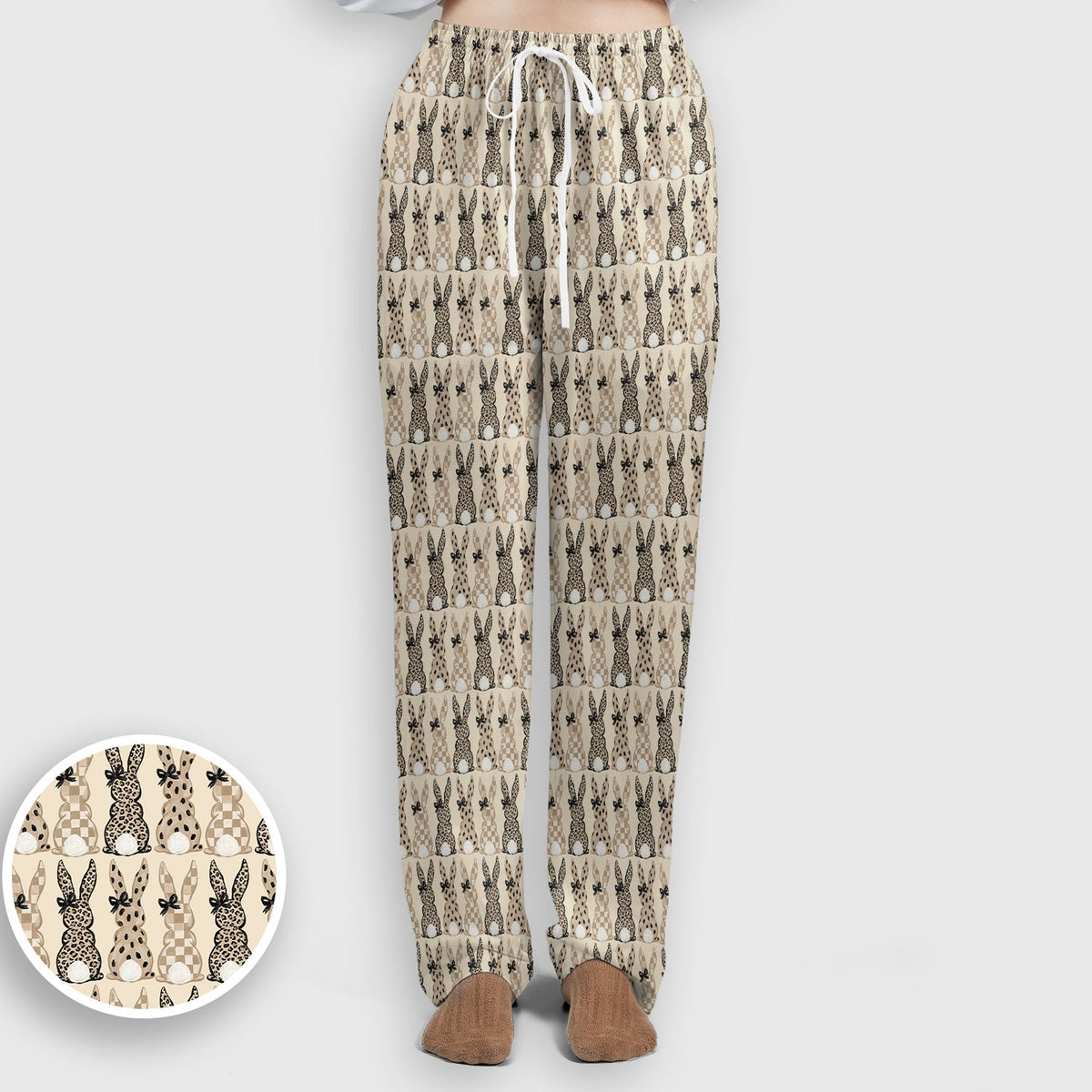 Vintage Bunny Beige Nurse Scrub Set