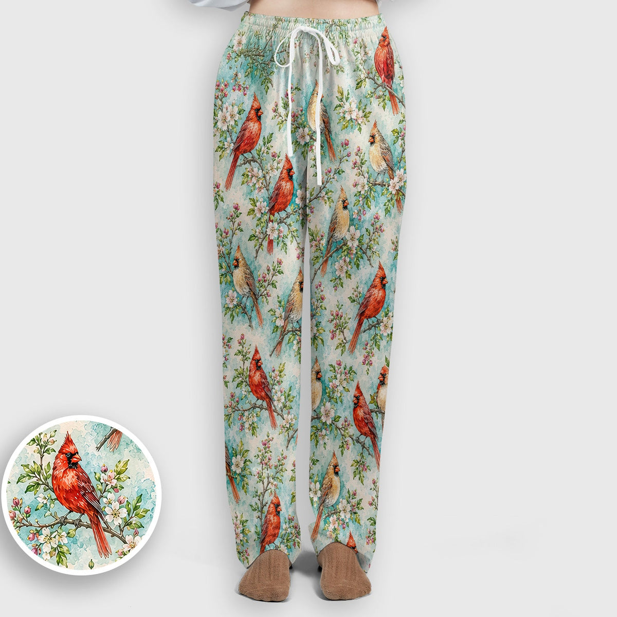 Cardinal Blossom Branch Nurse Scrub Set
