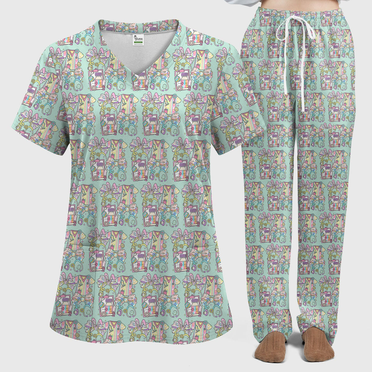 Colorful Nurse Supplies Scrub Set