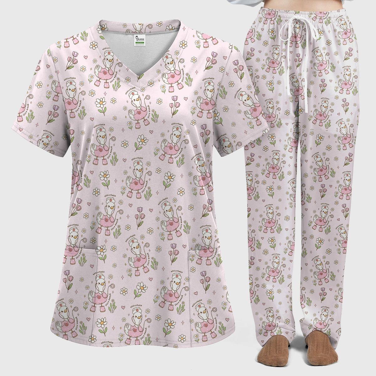 Goose Daisy Nurse Scrub Set
