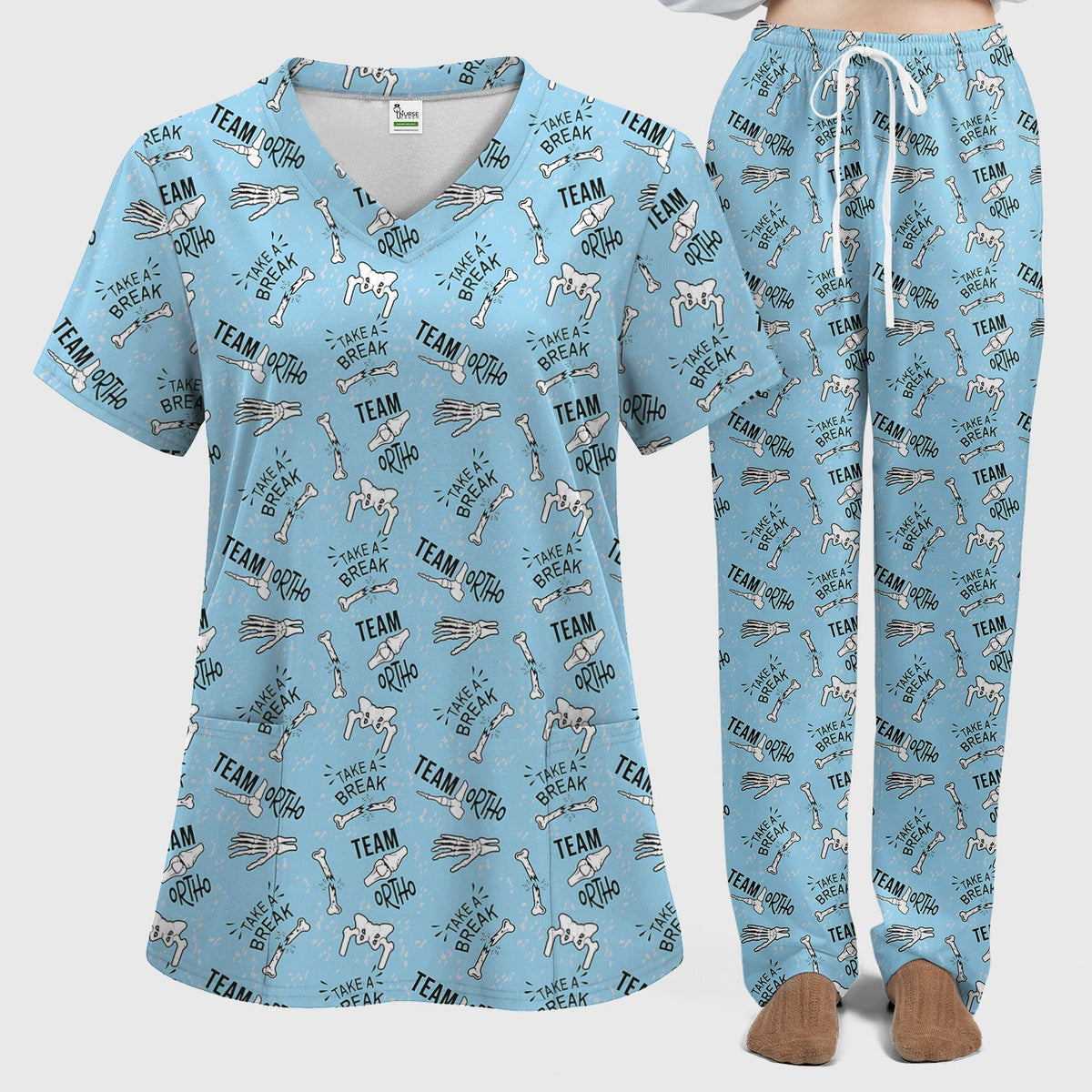 Team Ortho Bone Joint Nurse Scrub Set