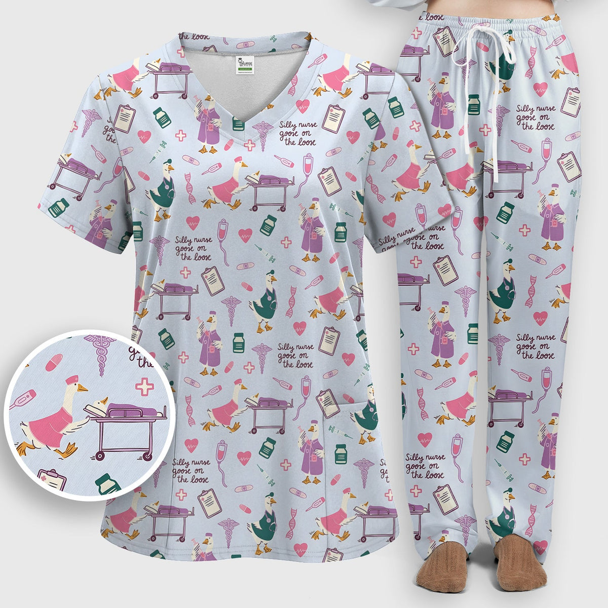 Goose Medical Humor Tools Nurse Scrub Set