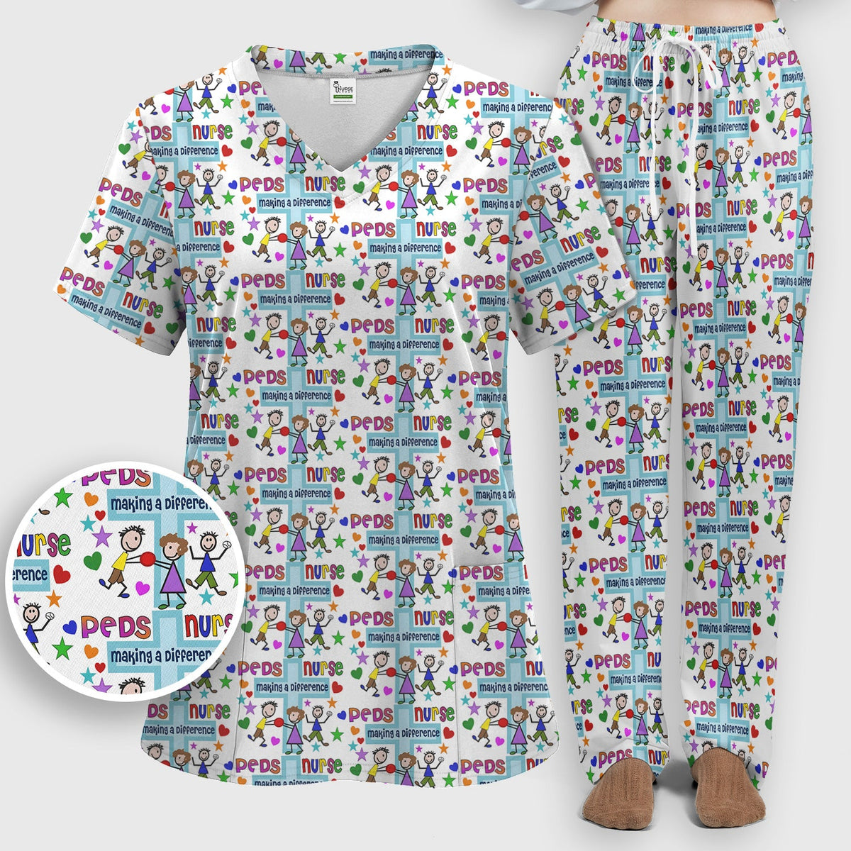 Peds Making A Difference Nurse Scrub Set