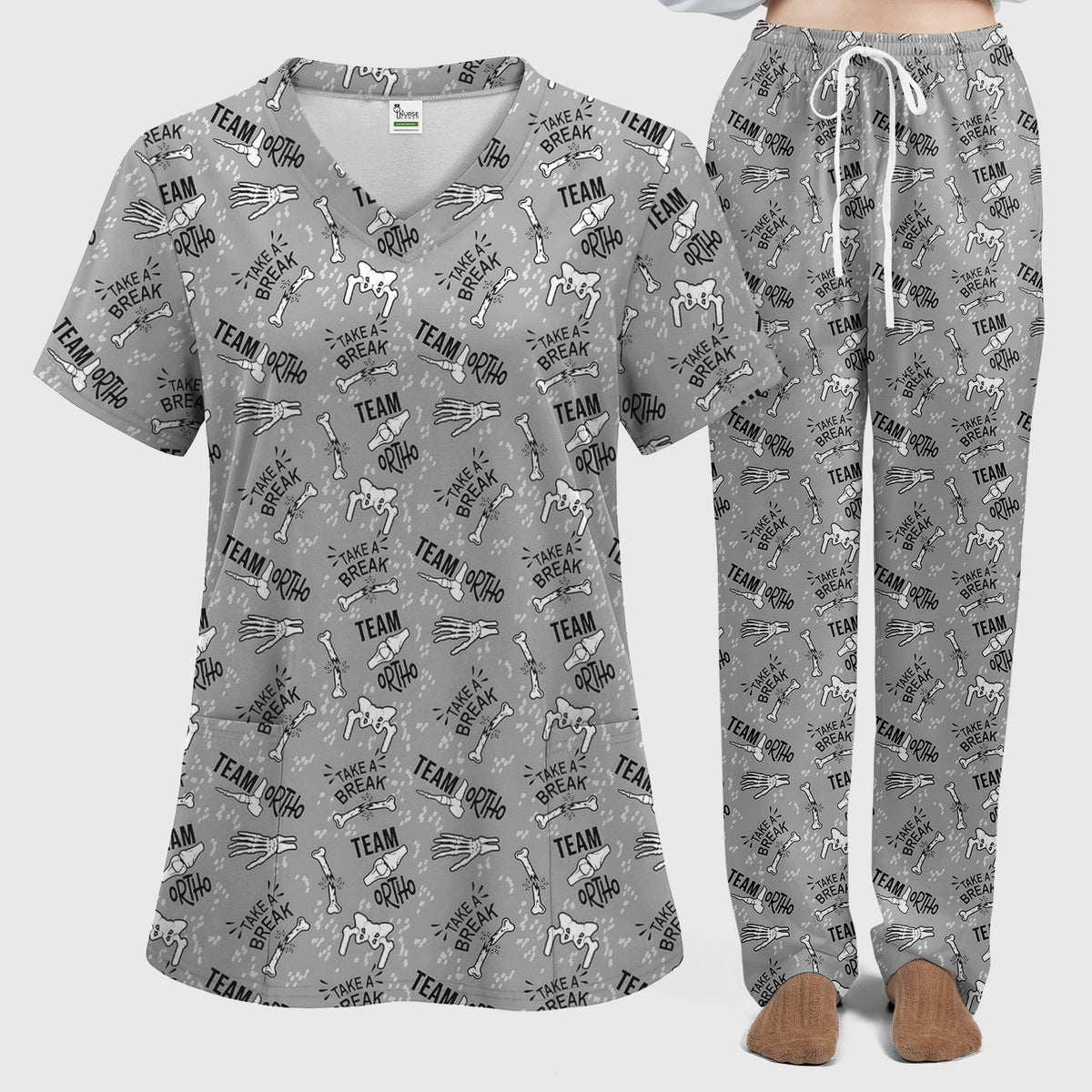 Team Ortho Bone Joint Nurse Scrub Set