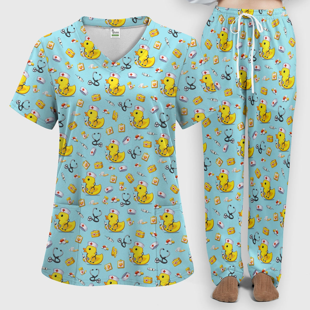 Medical Duck Nurse Scrub Set
