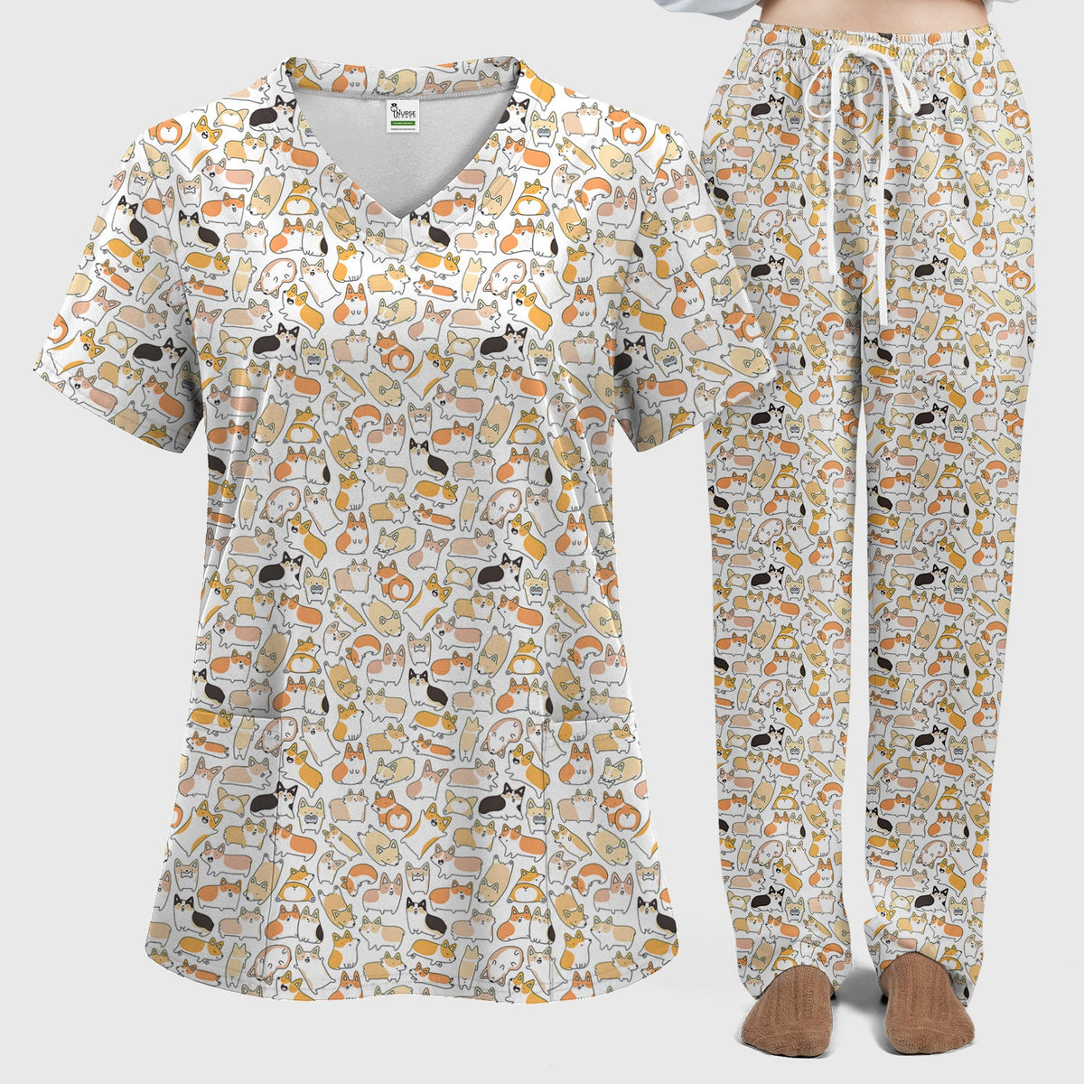 Corgi Nurse Scrub Set
