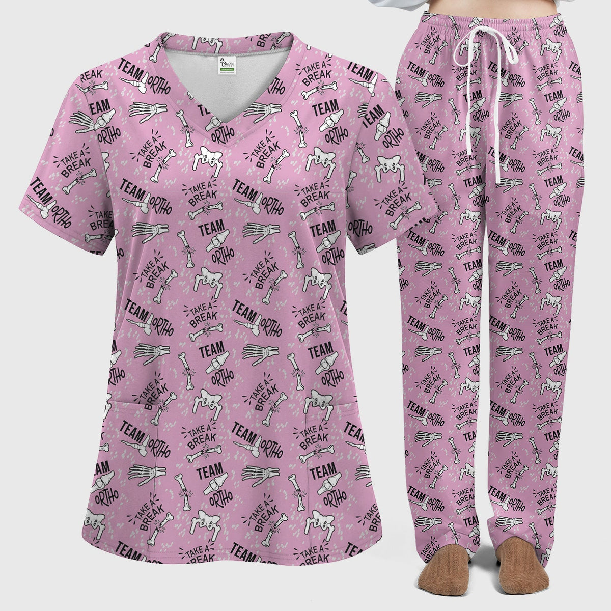 Team Ortho Bone Joint Nurse Scrub Set