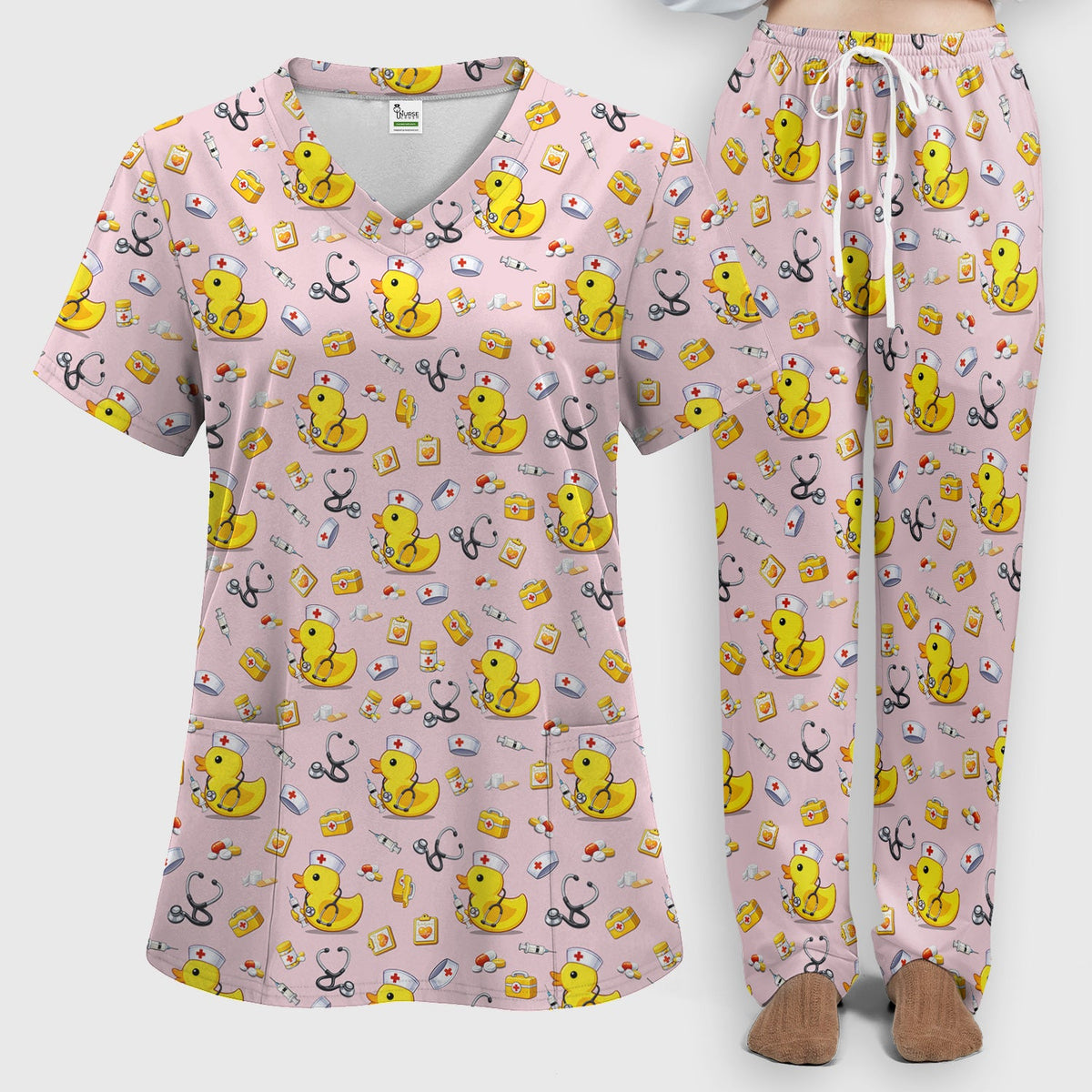 Medical Duck Nurse Scrub Set