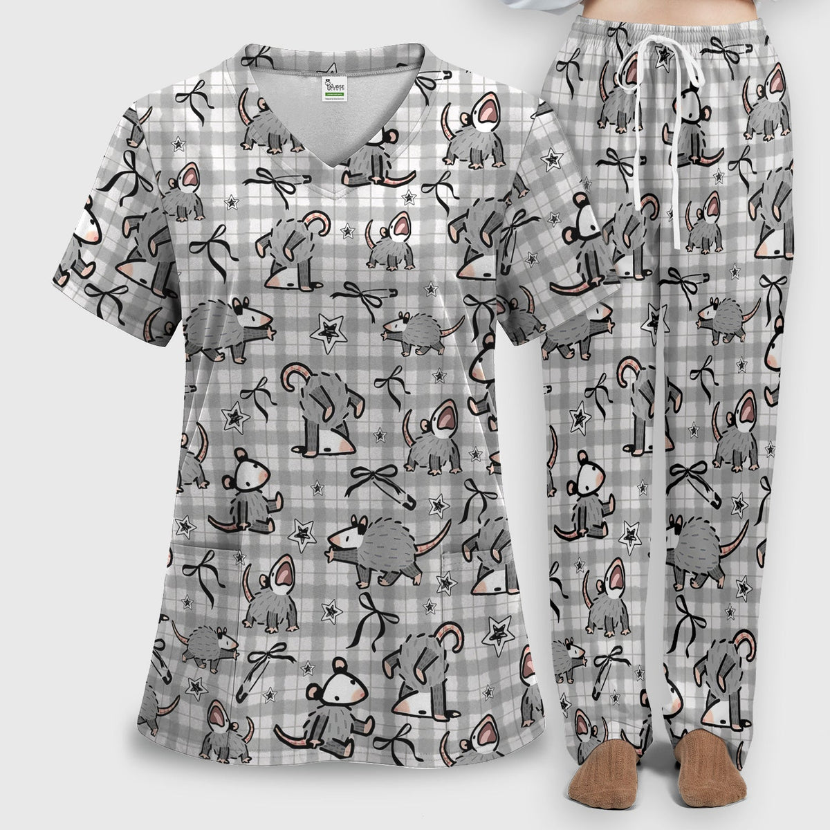 Mouse Cartoon Nurse Scrub Set