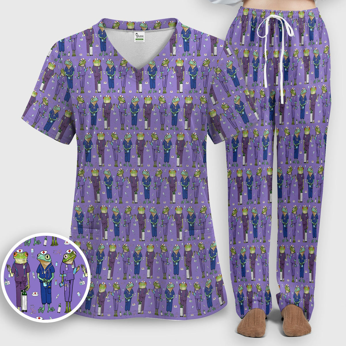 Frog Nurse Scrub Set